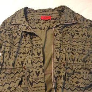 Coffeeshop Lightweight Aztec print jacket